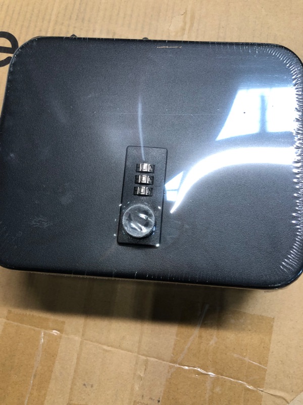 Photo 1 of Amazon Basics Portable Security Case Lock Box Safe, Combination Lock, Large Large Combination Lock
