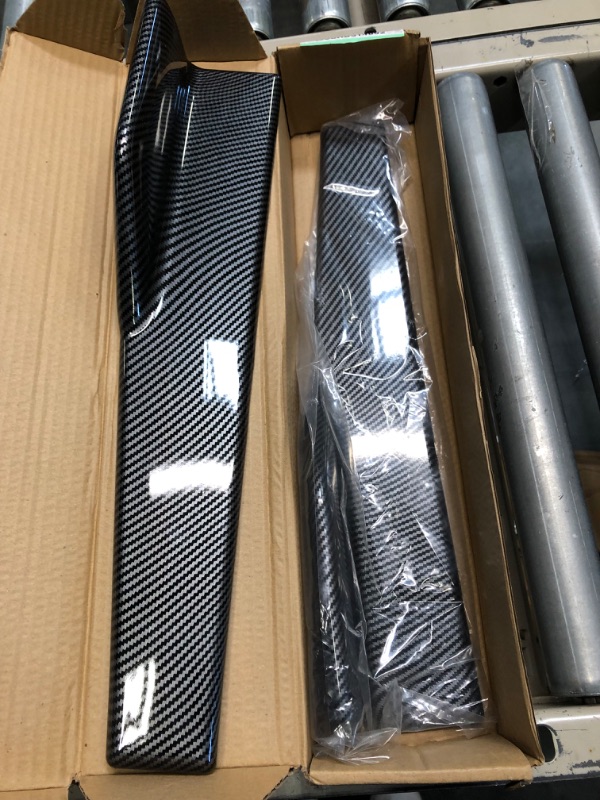 Photo 3 of Aishun Dtouch Side Skirts Fits Universal Vehicles Black Carbon Fiber Exterior 450mm Side Bottom Line Extensions Splitter Lip Car Diffusers 6045#Carbon