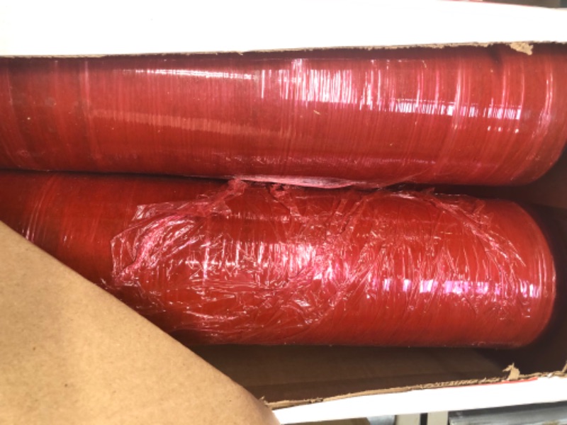 Photo 2 of 4 Rolls Red Color Hand Stretch Wrap Plastic Film 18" Wide x 1500 Feet x 80 Gauge