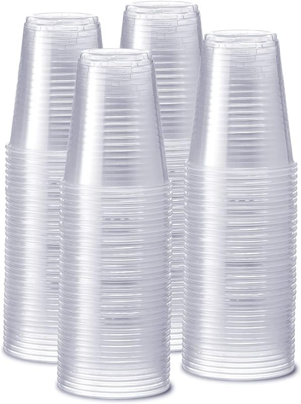 Photo 1 of Comfy Package [240 Count - 12 oz.] Clear Disposable Plastic Cups - Cold Party Drinking Cups 4set 