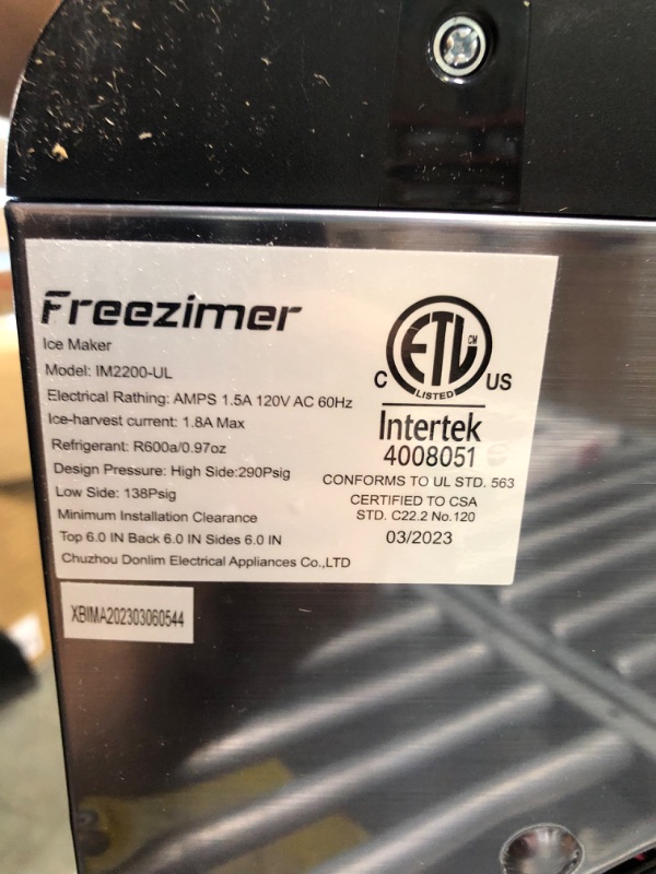 Photo 4 of Freezimer Ice Makers Countertop, 33Lbs/24 Hours, Portable Ice Maker Machine Countertop, 9 Cubes Ready in 7-10 Mins, 2 Size Ice Cubes, Self-Cleaning Ice Machine with Ice Scoop, Basket ?Black?