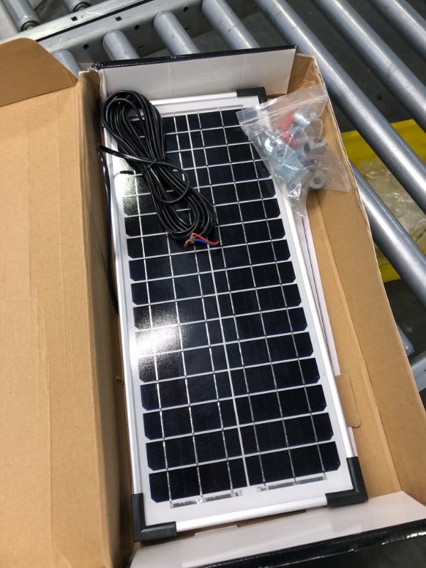 Photo 3 of 10 Watt Solar Panel Kit (FM123) for Mighty Mule Automatic Gate Openers,Black Cell