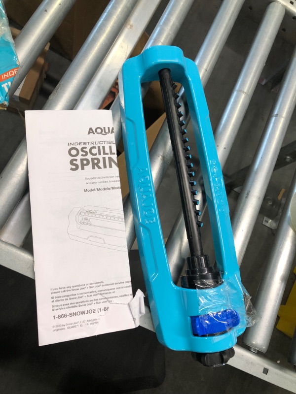 Photo 1 of Aqua Joe AJ-OMS18-TRB Indestructible 4500 Sq Ft Variable Width, Turbo Oscillating Sprinkler Sprinkler Sprinkler w/ 18 Rubber Nozzles
