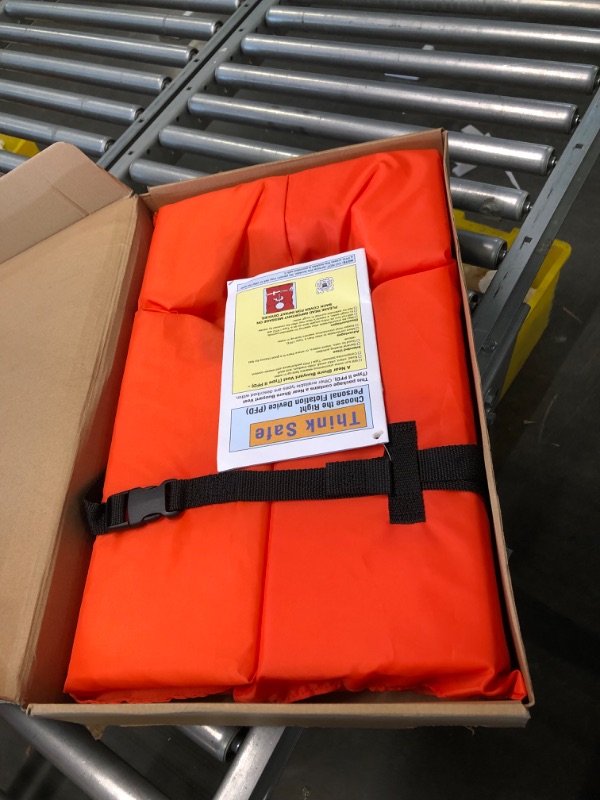 Photo 1 of Airhead Adult Type II Keyhole Life Jacket, Coast Guard Approved, Orange