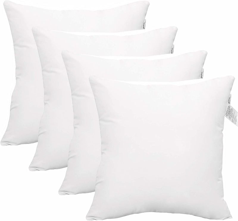 Photo 1 of 16x16 Pillow Inserts (Pack of 4) Hypoallergenic Throw Pillows