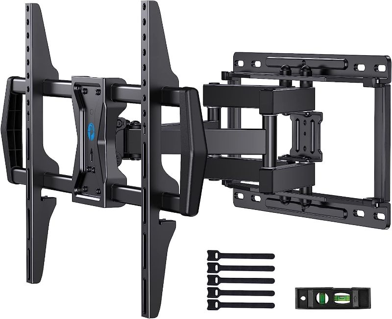 Photo 1 of Pipishell Full Motion TV Wall Mount for Most 37-75 inch TVs up to 100 lbs, Wall Mount Bracket with Dual Articulating Arms, Swivel, Tilt, Max VESA 600x400mm