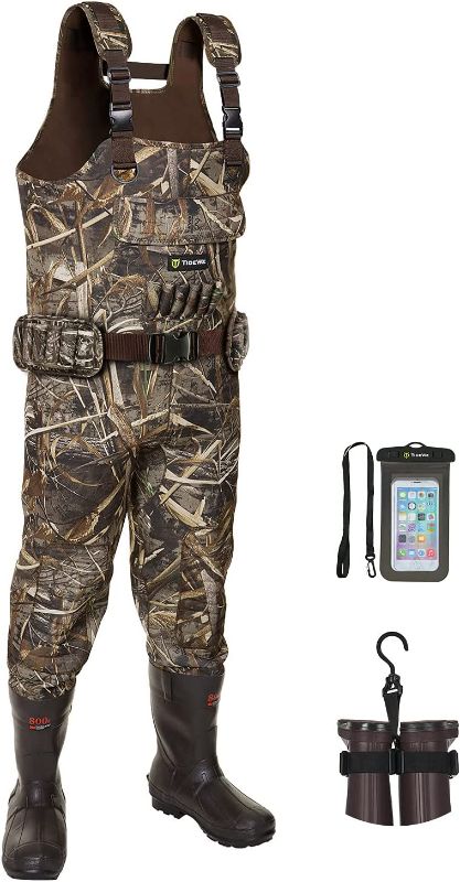 Photo 1 of 
TIDEWE Chest Waders, Hunting Waders for Men Realtree MAX5 Camo with 600G Insulation, Waterproof Neoprene Wader