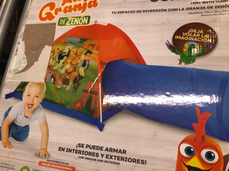 Photo 1 of La Granja de Zenon Tent with Tunnel 60" El Reino Infantil | Play Tent with Tunnels and Ball Pit for Kids | Summer Entertainment
