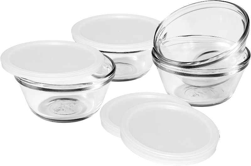 Photo 1 of Anchor Hocking 6-Ounce Custard Cups with Lids, Set of 4
