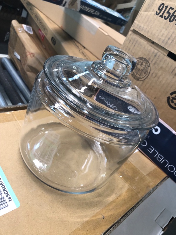 Photo 3 of Anchor Hocking 3 Quart Heritage Hill Glass Jar with Lid (2 piece, all glass, dishwasher safe) 3-Quart Heritage Hill Jar/Cover