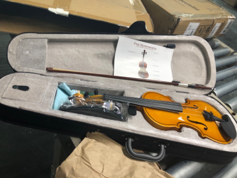 Photo 6 of DEBEIJIN Adults Kids Violin - Premium Violin for Kids Beginners - Ready To Play 4/4 Violin - Handcrafted Student Beginner Violin