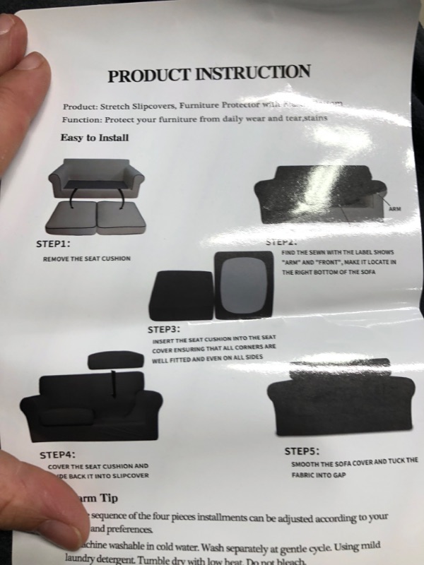 Photo 1 of Easy-Going 3 Pieces Stretch Soft Couch Cover for Dogs - Washable Sofa Slipcover for 2 Separate Cushion Couch - Elastic Furniture Protector for Pets, Kids (Loveseat, Black, Medium) Medium Black
