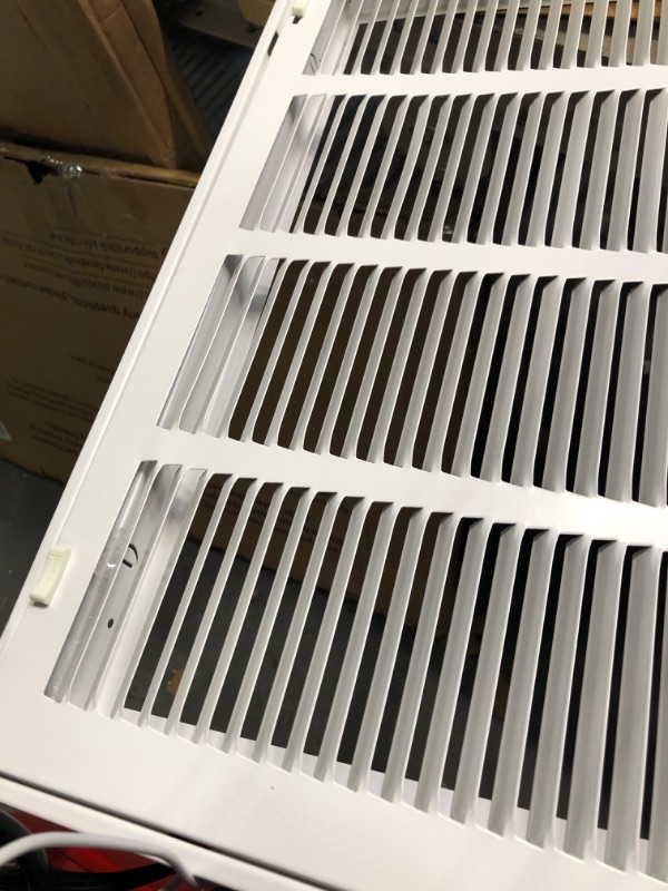 Photo 6 of 20" X 30" Steel Return Air Filter Grille for 1" Filter - Easy Plastic Tabs for Removable Face/Door - HVAC DUCT COVER - Flat Stamped Face -White [Outer Dimensions: 21.75w X 31.75h] White 20 X 30