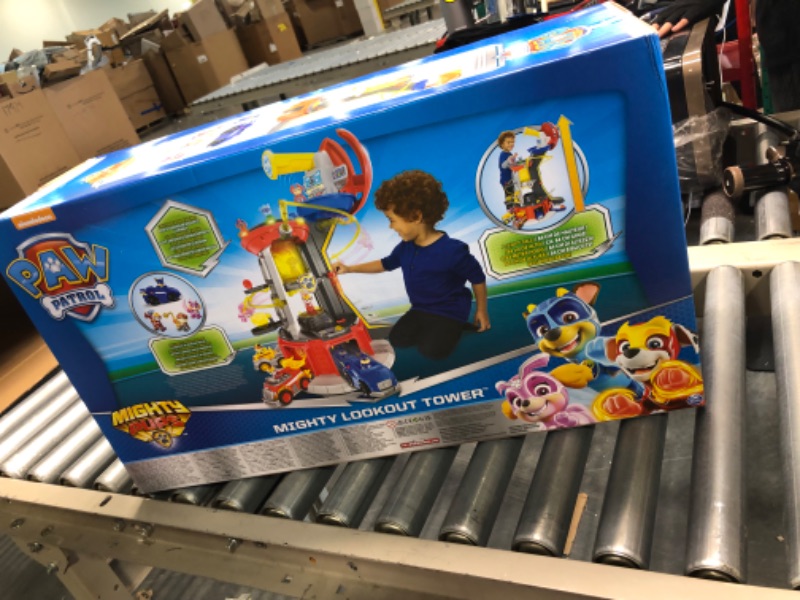 Photo 4 of Paw Patrol, Mighty Lookout Tower with 4 Exclusive Bonus Action Figures & Rocky’s Recycle Truck Vehicle with Collectible Figure, for Kids Aged 3 and Up Mighty Tower Bundle Lookout Tower + Truck Vehicle