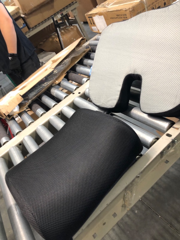 Photo 5 of Amazon Basics Seat Cushion & Lumbar Support, Memory Foam, Black, 2-Pack Seat Cushion & Lumbar Support Memory Foam