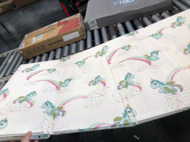 Photo 1 of JumpOff Jo - Large Waterproof Foam Padded Play Mat for Infants, Babies, Toddlers, Play & Tummy Time, Foldable Activity Mat, 70 in. x 59 in. - Fairy Blossom