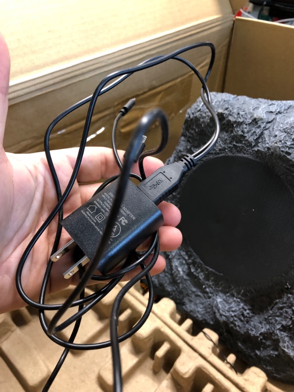 Photo 1 of it.innovative technology Outdoor Rock Speaker Pair - Wireless Bluetooth Speakers for Garden, Patio, Waterproof Design, Built for all Seasons, Rechargeable Battery, Wireless Music Streaming, Charcoal