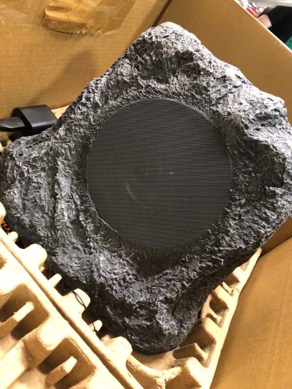 Photo 1 of it.innovative technology Outdoor Rock Speaker Pair - Wireless Bluetooth Speakers for Garden, Patio, Waterproof Design, Built for all Seasons, Rechargeable Battery, Wireless Music Streaming, Charcoal