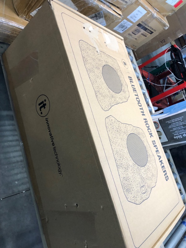 Photo 1 of it.innovative technology Outdoor Rock Speaker Pair - Wireless Bluetooth Speakers for Garden, Patio, Waterproof Design, Built for all Seasons, Rechargeable Battery, Wireless Music Streaming, Charcoal