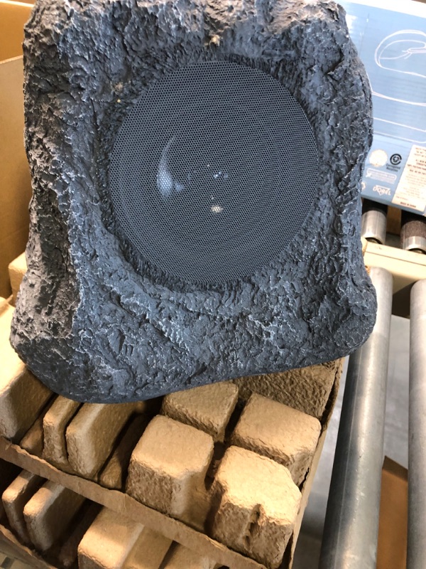 Photo 1 of it.innovative technology Outdoor Rock Speaker Pair - Wireless Bluetooth Speakers for Garden, Patio, Waterproof Design, Built for all Seasons, Rechargeable Battery, Wireless Music Streaming, Charcoal