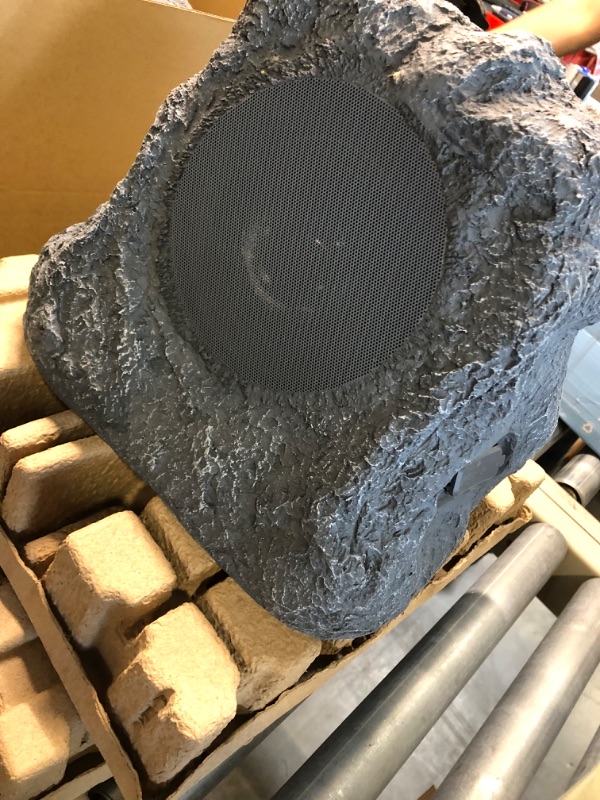 Photo 1 of it.innovative technology Outdoor Rock Speaker Pair - Wireless Bluetooth Speakers for Garden, Patio, Waterproof Design, Built for all Seasons, Rechargeable Battery, Wireless Music Streaming, Charcoal
