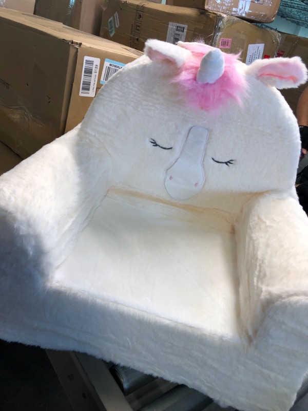 Photo 1 of Soft Landing Sweet Seats, Premium and Comfy Toddler Lounge Chair with Carrying Handle & Side Pockets – Ivory Unicorn