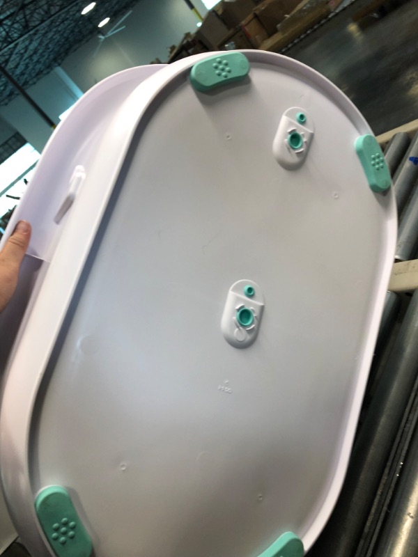 Photo 4 of 4-in-1 Grow-with-Me Bath Tub by Frida Baby Transforms Infant Bathtub to Toddler Bath Seat with Backrest for Assisted Sitting in Tub