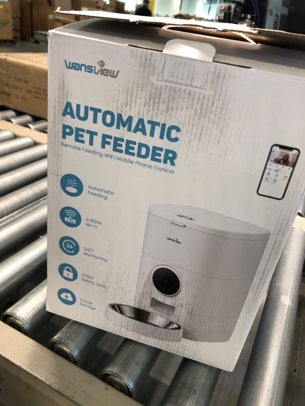 Photo 4 of Automatic Pet Feeder for Cats and Dogs - Wansview 4L Smart Feeding Solutions with 2K Camera Video Recording and 2-Way Audio, 2.4G WiFi Cat Food Treat Dispenser with APP Control and Timer Programmable