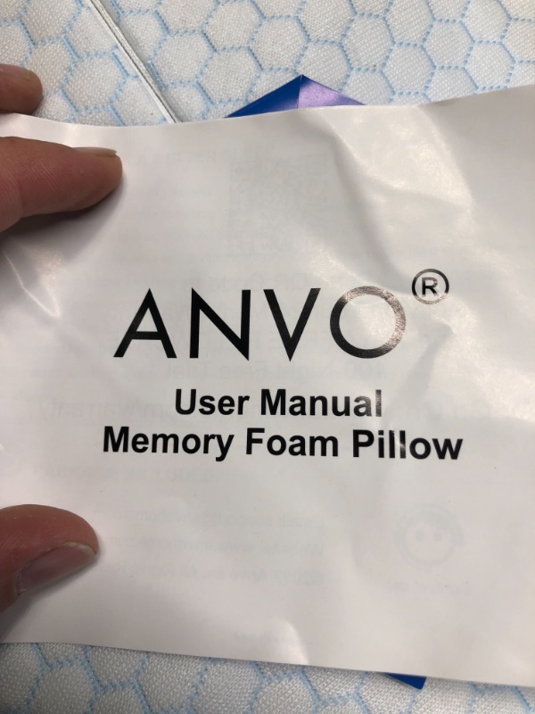 Photo 2 of Anvo Memory Foam Pillows, Adjustable Cervical Contour Pillow for Neck Pain, Neck Pillows for Pain Relief Sleeping, Ergonomic Orthopedic Pillow for Side Back Stomach Sleeper - Blue, Soft Blue SOFT - Queen(24"*16"*5.3"/4.3")