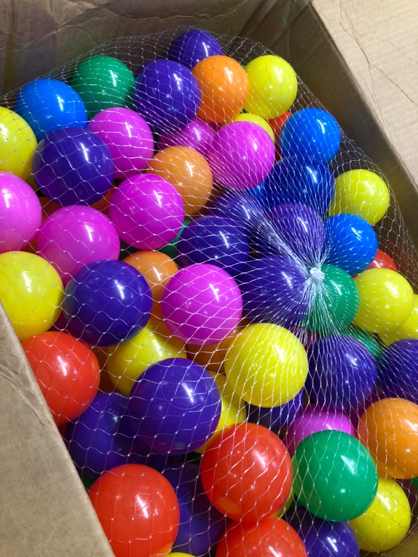 Photo 1 of Playz 50 Soft Plastic Mini Ball Pit Balls w/ 8 Vibrant Colors - Crush Proof, No Sharp Edges, Non Toxic, Phthalate & BPA Free for Baby Toddler Ball Pit, Play Tents & Tunnels Indoor & Outdoor