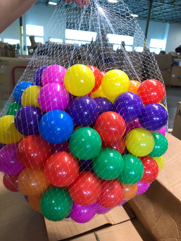 Photo 1 of Playz 50 Soft Plastic Mini Ball Pit Balls w/ 8 Vibrant Colors - Crush Proof, No Sharp Edges, Non Toxic, Phthalate & BPA Free for Baby Toddler Ball Pit, Play Tents & Tunnels Indoor & Outdoor