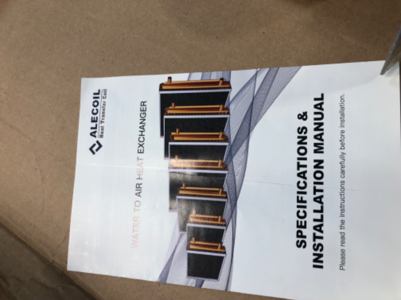 Photo 3 of 20x20 Water to Air Heat Exchanger 1“ Copper Ports Hot Water Coil for Forced Air Heating, Outdoor Wood Furnaces, and Residential Heating, Alecoil Heat Exchanger