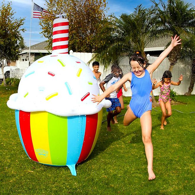 Photo 1 of BigMouth Giant Inflatable Cupcake Yard Sprinkler 6'
