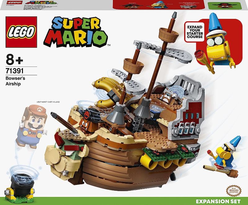 Photo 1 of LEGO 71391 Super Mario Bowser's Airship Expansion Set, Collectible Buildable Game, Toy Ship for Kids with 3 Figures, Girls & Boys Gifts Age 8 Plus
