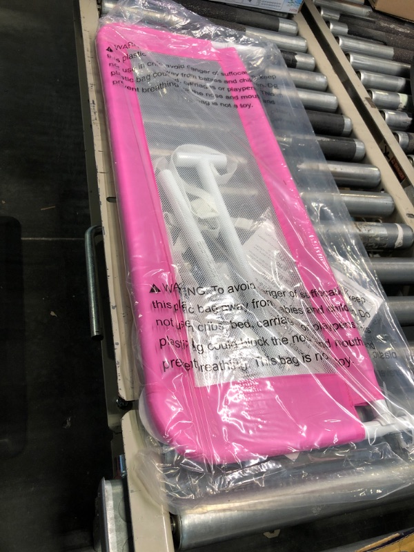 Photo 1 of Dream On Me Lightweight Mesh Security Adjustable Bed Rail with Breathable Mesh Fabric in Blush Pink
