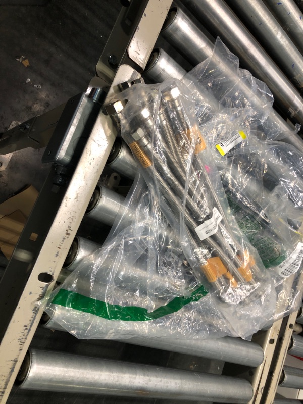 Photo 1 of 10-Pack] PROCURU 16" Length x 3/8" Compression x 1/2" FIP x Faucet Hose Connector, Braided Stainless Steel Supply Line