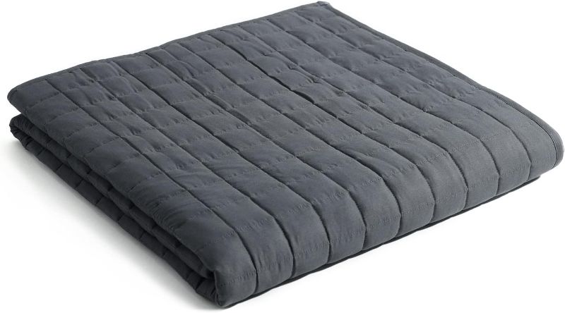 Photo 1 of YnM Exclusive 15lbs Weighted Blanket, Smallest Compartments with Glass Beads, Bed Blanket for One Person of 140lbs, Ideal for Twin or Full Bed (48x72 Inches, 15 Pounds, Dark Grey)fba16z9vz0yzu000016
