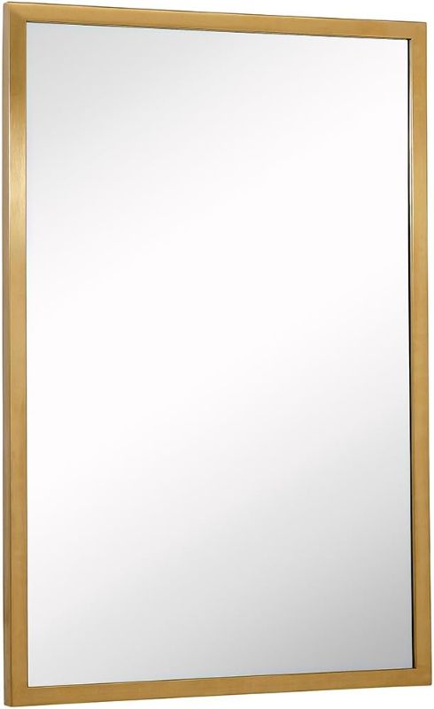 Photo 1 of 

Hamilton Hills 24x36 inch Brushed Gold Metal Frame Full Length Mirror | Commercial Industrial Contemporary Rectangle Mirrors | Wall Mounted Mirror for Bathroom Vanity | Hangs Horizontal & Vertical
