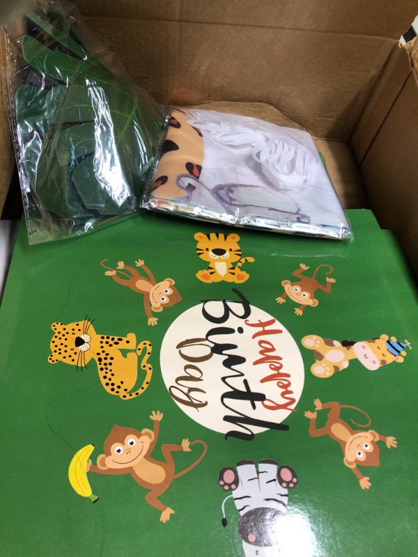 Photo 1 of kids animal them birthay decorations