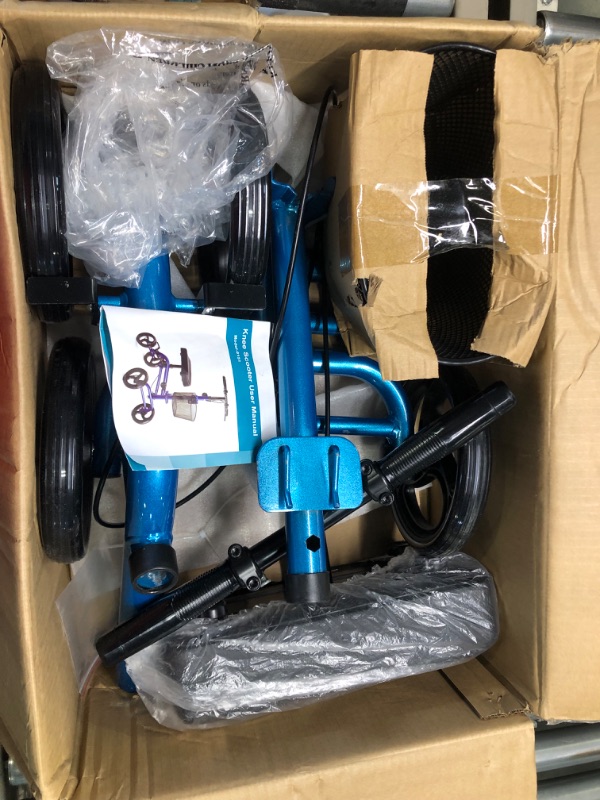 Photo 1 of Healconnex Knee Scooter?Steerable Knee Walker, Economical Knee Scooter for Foot Injuries Best Crutches Alternative Blue