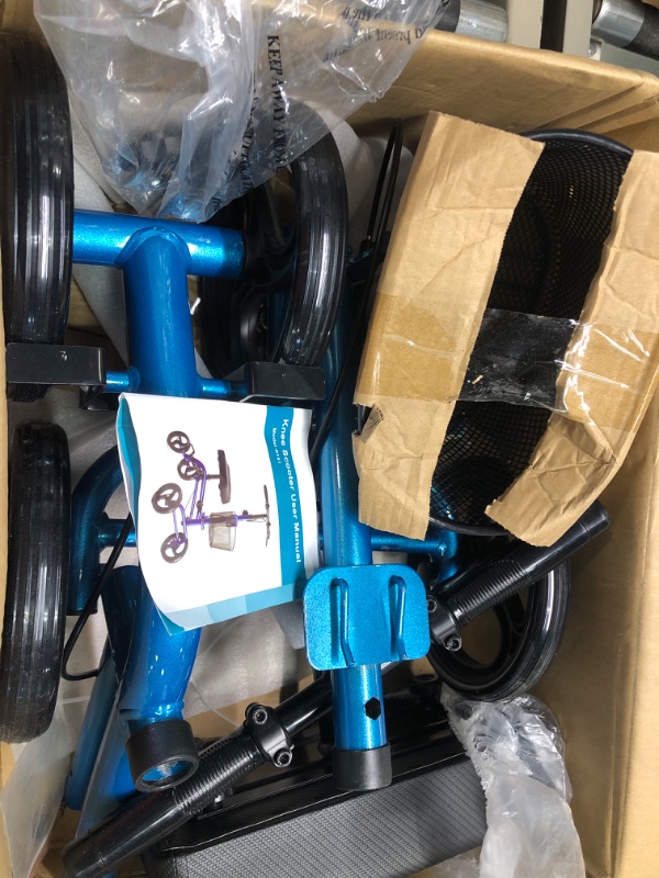 Photo 1 of Healconnex Knee Scooter?Steerable Knee Walker, Economical Knee Scooter for Foot Injuries Best Crutches Alternative Blue