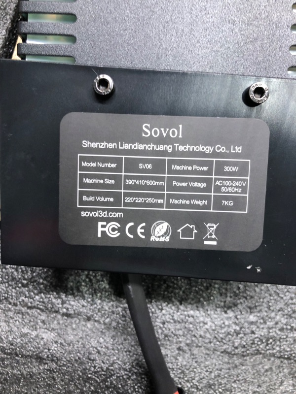 Photo 9 of Sovol SV06 3D Printer with All Metal Hotend Planetary Dual Gear Direct Drive Extruder 25-Point Auto Leveling PEI Build Plate 32 Bit Silent Board Printing Size 8.66x8.66x9.84 inch