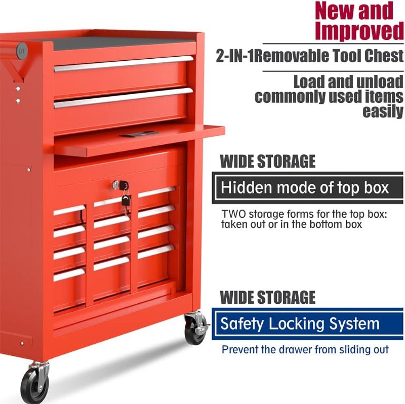 Photo 1 of Tool Chest with Wheels and Drawers, 8-00548999610875569803
