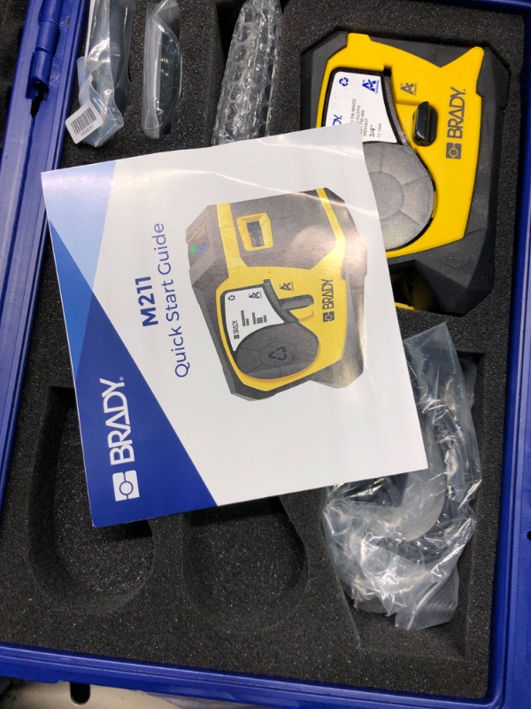 Photo 7 of Brady M211 Portable Bluetooth Label Printer Kit (M211-KIT), Yellow/Black