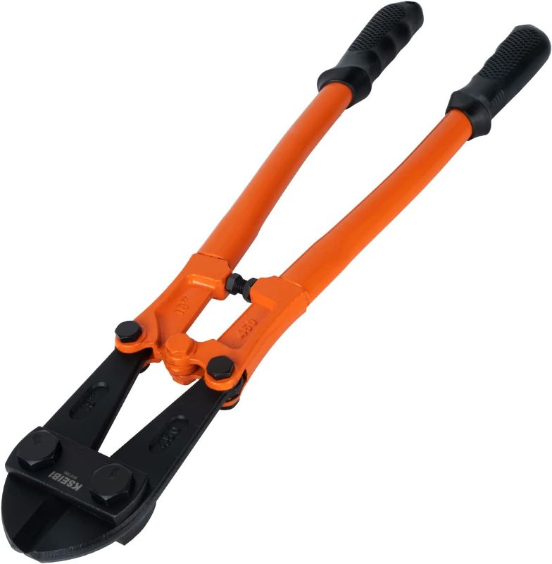 Photo 1 of  Heavy-Duty Medium Size Bolt Cutter 30 in for Cutting Fence, Steel Wire, Chain, Screws, Rivet, and Medium Padlock, with Soft Grip Rubber Ergonomic Handle Cutters
Visit the KSEIBI Store