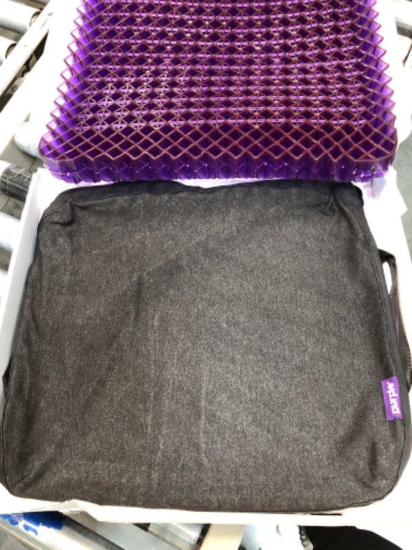 Photo 2 of Purple Double Seat Cushion | Pressure Reducing Grid Designed for Ultimate Comfort | Designed for Office Chairs | Made in The USA Double Cushion