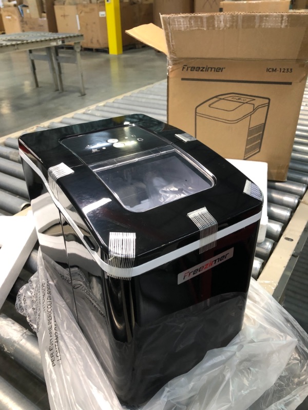 Photo 1 of Freezimer Ice Makers Countertop, 27 Lbs/24 Hours, Portable Ice Maker Machine Countertop, 9 Ice Cubes Ready in 8 Mins, Self-Cleaning Ice Machine with Ice Scoop and Basket for Home Office Bar Party