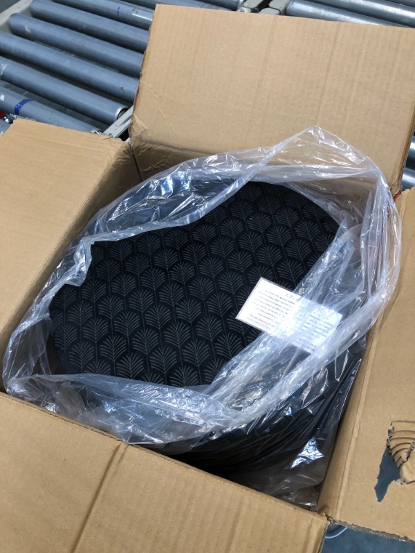 Photo 1 of Cpintltr Modern Velvet Foot Rest Stool Upholstered Round Storage Ottomans Multipurpose Dressing Stools Luxury Home Decor Ottoman Coffee Table Top Cover Footstool with Metal Legs for Couch Black