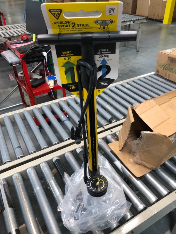 Photo 3 of Topeak JoeBlow Sport 2Stage Floor Pump Yellow/Black, One Size