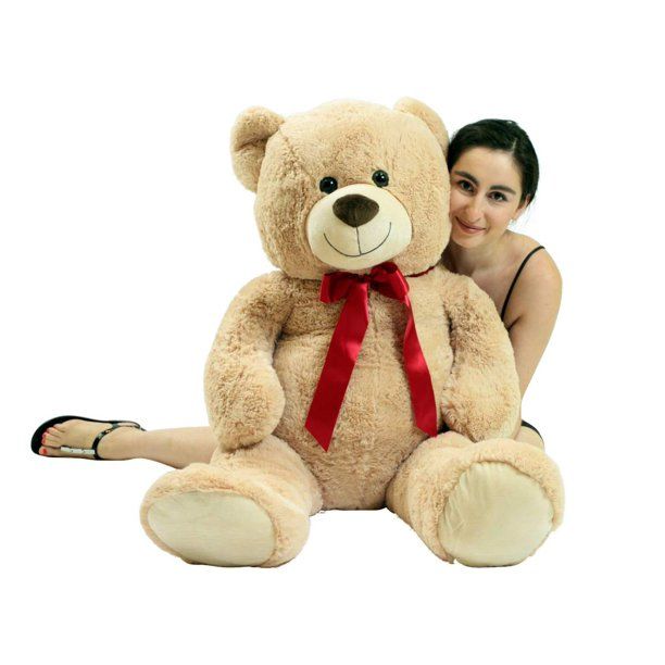 Photo 1 of Big Plush 4 Foot Teddy Bear Extra Soft 48 inch Beige Tan Jumbo Stuffed Animal
